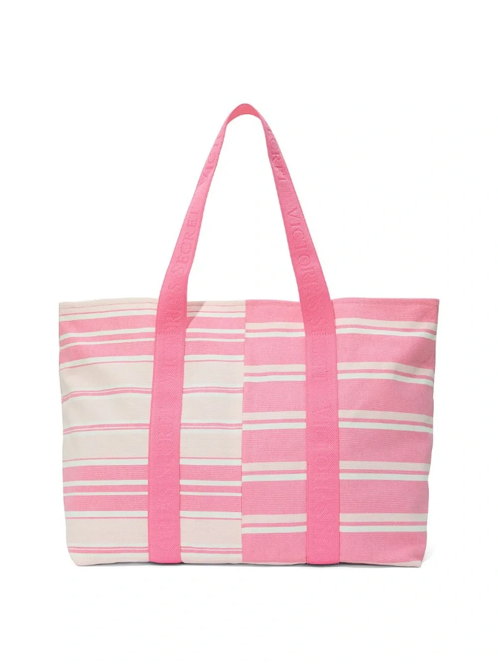Victoria's Secret Pink Stripe Tote Bag and towel